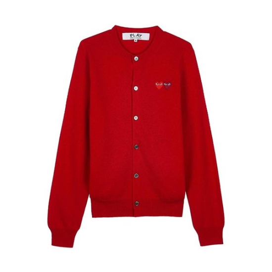 (신세계김해점)[꼼데가르송] 공용 더블 하트 가디건 AX N057 051 RED