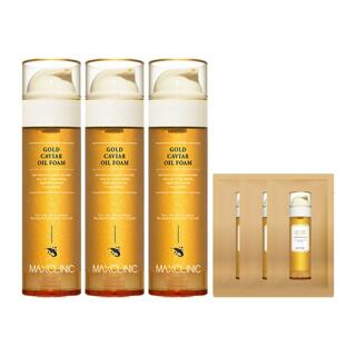 [홈쇼핑 동일] 맥스클리닉 오일 폼 클렌징 골드 캐비어 대용량 110g 3개+샘플 3개