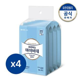 크리넥스 마이비데 휴대용 10매x4입(x4팩)