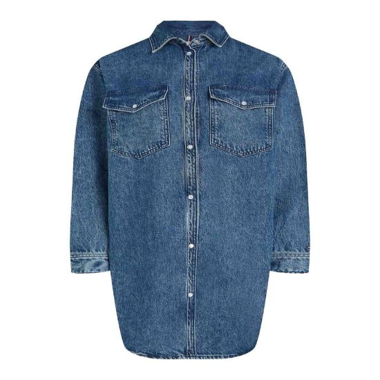 [해외배송] 24FW 타미힐피거 셔츠 WW0WW406551A6 Dark Wash