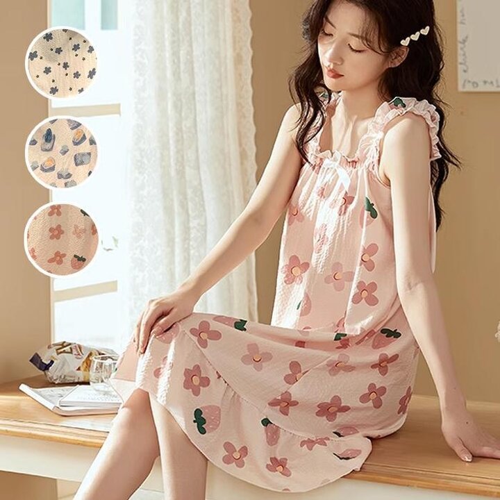 [KN385]가슴패드잠옷여성파자마골프샤워가운