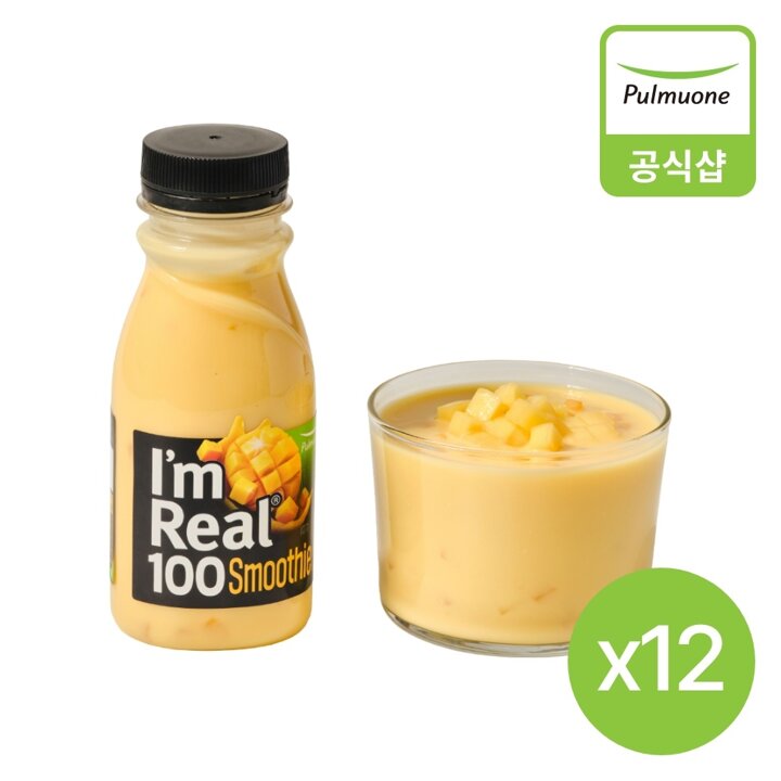 풀무원 아임리얼100 망고 스무디(190ml)X12병