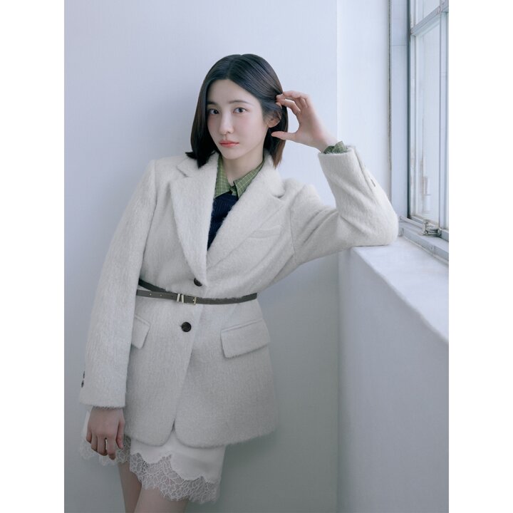 (광주신세계)알파카 블렌디드 벨티드 자켓 Z254MSF002