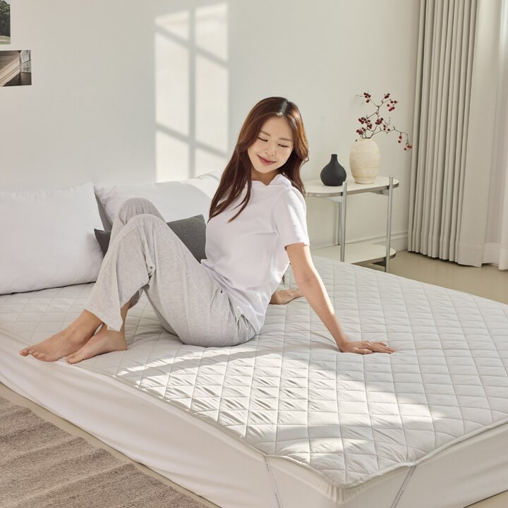 리브맘 데일리 프레쉬 누빔 침대패드 고정밴드형 슈퍼싱글