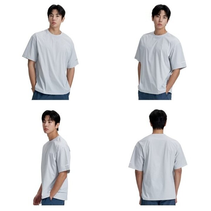(대구신세계)한정수량 남성 여름 시원하고 청량한 냉감 아이스 세인트 우븐 티셔츠MXTUT258(출시가 95,000원)