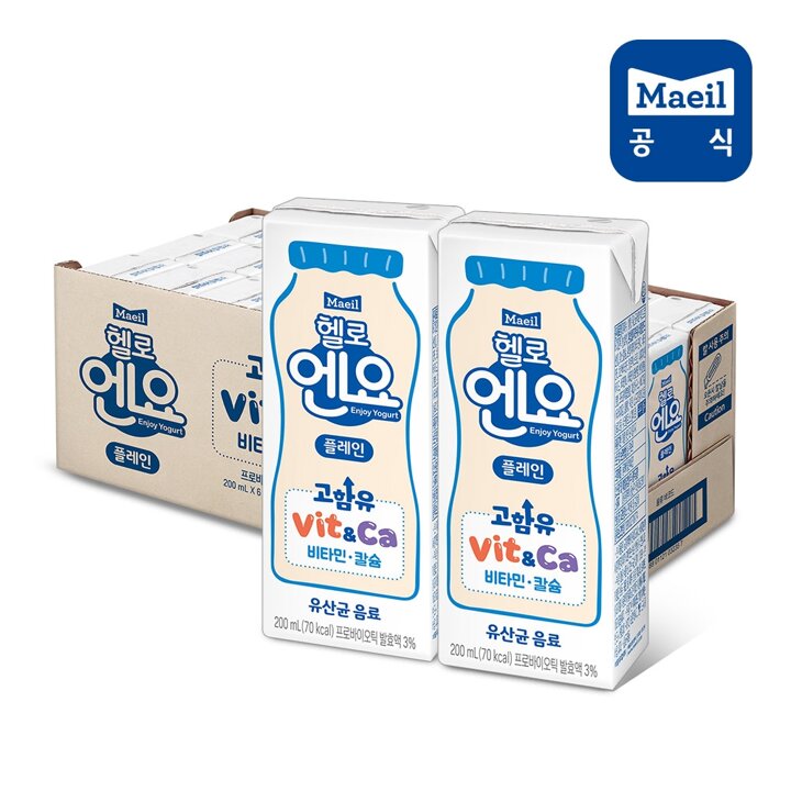 G 매일 헬로엔요 플레인 200ml 24팩