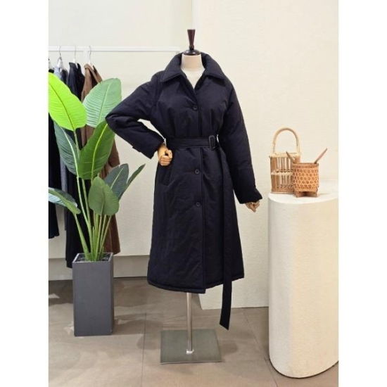 포커스 25FW5L9JP5254 벨티드 트렌치 패딩 롱 점퍼
