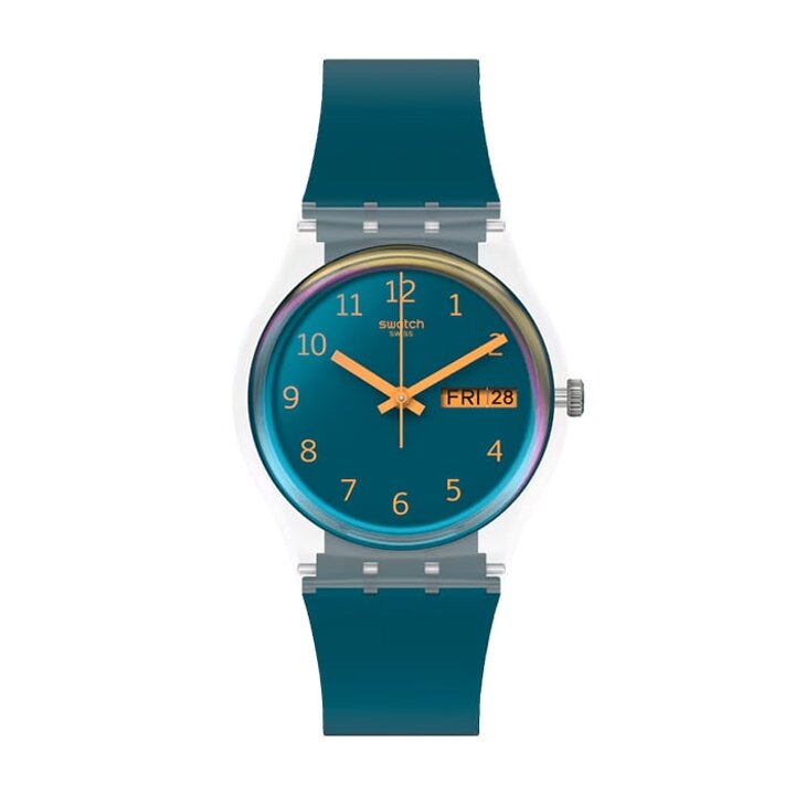 스와치 SO28K700 ESSENTIALS BLUE AWAY 공용 우레탄시계