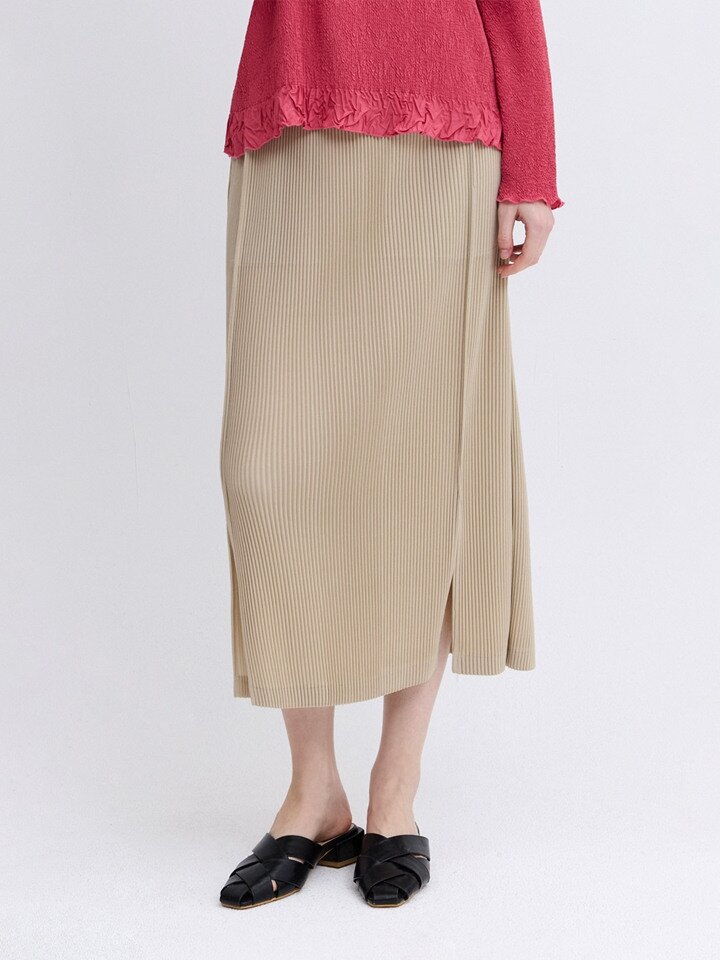 [최초가 129000원] H라인 스트레이트 핀턱 스커트PPSKS126005