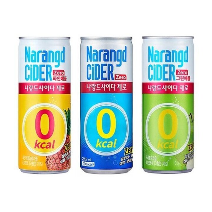 나랑드사이다제로10개+그린애플10개+파인애플10개245ml30개