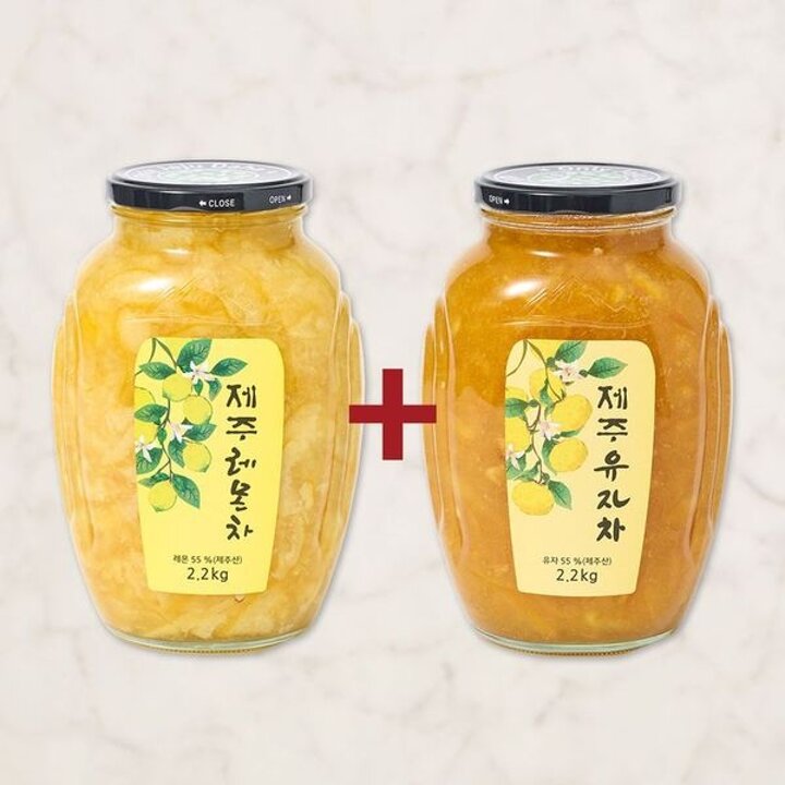 제주 레몬차 2.2kg+유자차 2.2kg[35111237]
