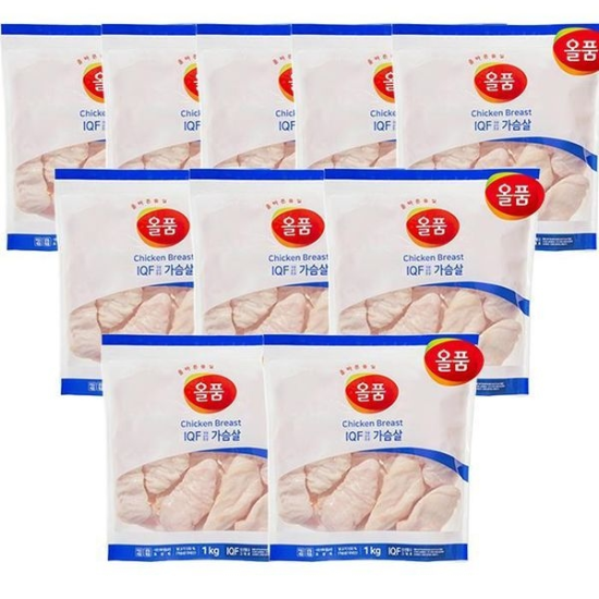 A4027_PG265396 [하프클럽/기타]올품 IQF 닭가슴살 10kg  1kg x 10봉 -P376918104