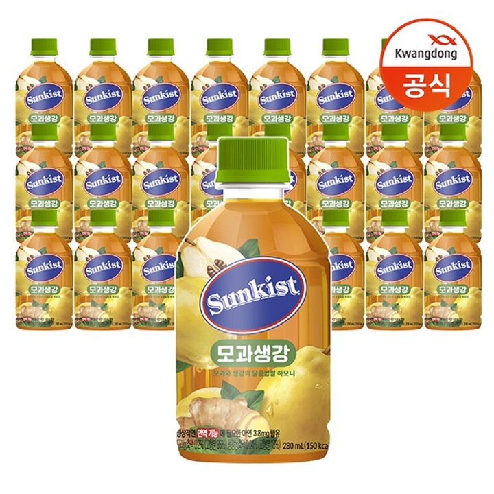 [광동직송] 썬키스트 모과생강 280ml x24개