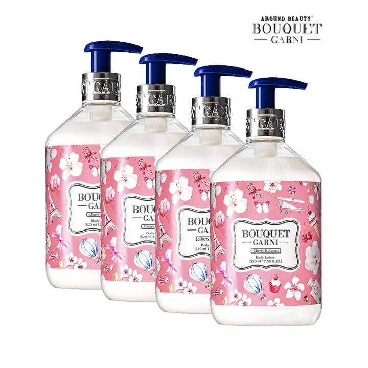 부케가르니 딥 퍼퓸 바디로션 체리블라썸향 520ml x4개