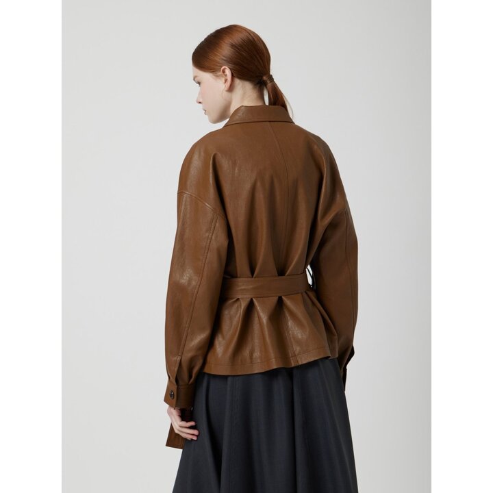 (신세계 사우스시티)[역시즌]벨티드 페이크 레더 자켓 C254PSF511