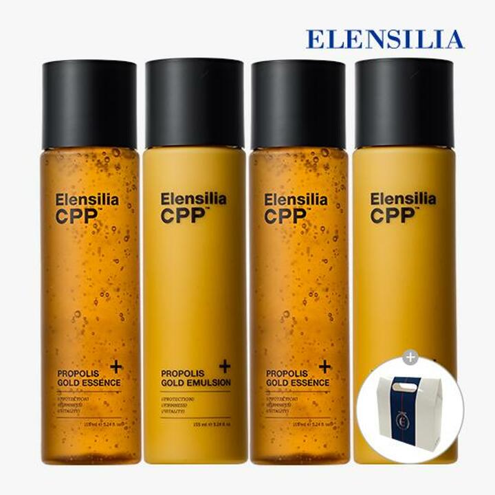 [엘렌실라] CPP 프로폴리스 골드 에센스 155ml 2개 + 에멀전 155ml 2개 + 기프트 박스 증정