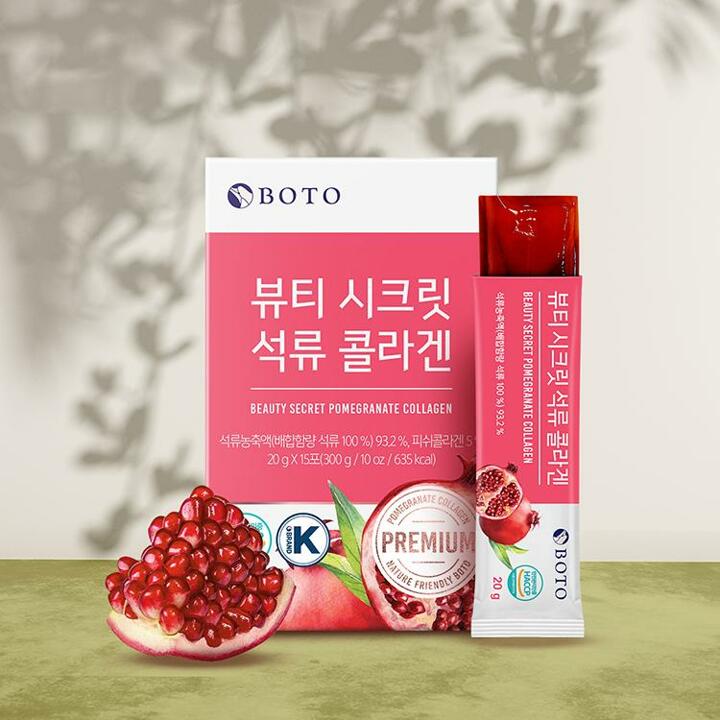 [보뚜] 뷰티시크릿 석류 콜라겐 젤리스틱 15포 x 4박스