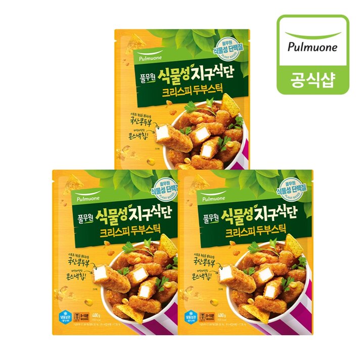 [풀무원] 지구식단 크리스피두부스틱400g 3개