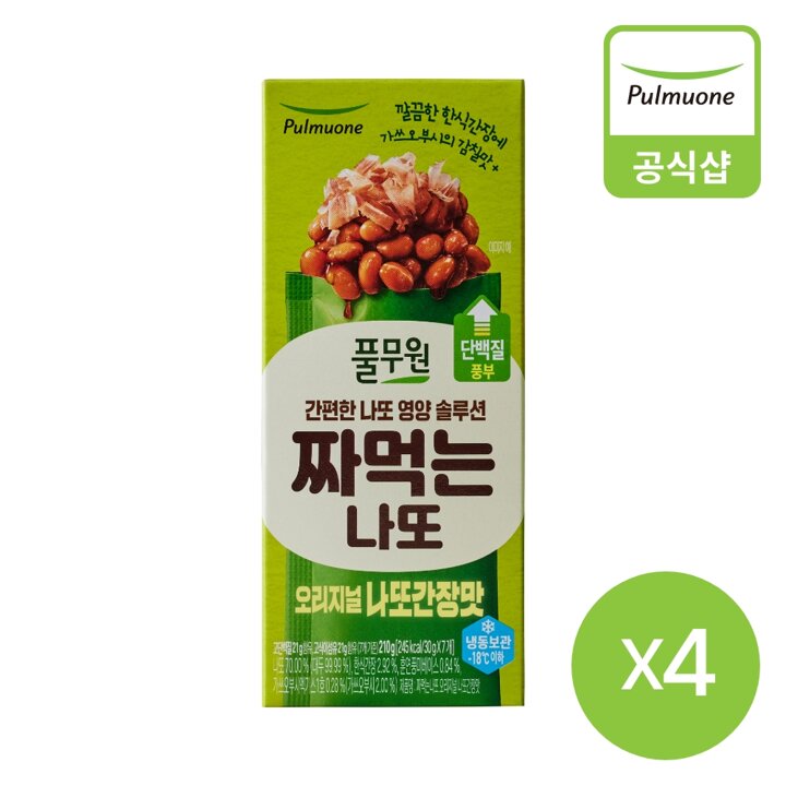풀무원 짜먹는나또 오리지널(210g)X4개