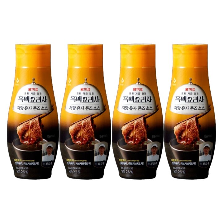 CJ 백설 저당 유자 폰즈소스 255g x4개