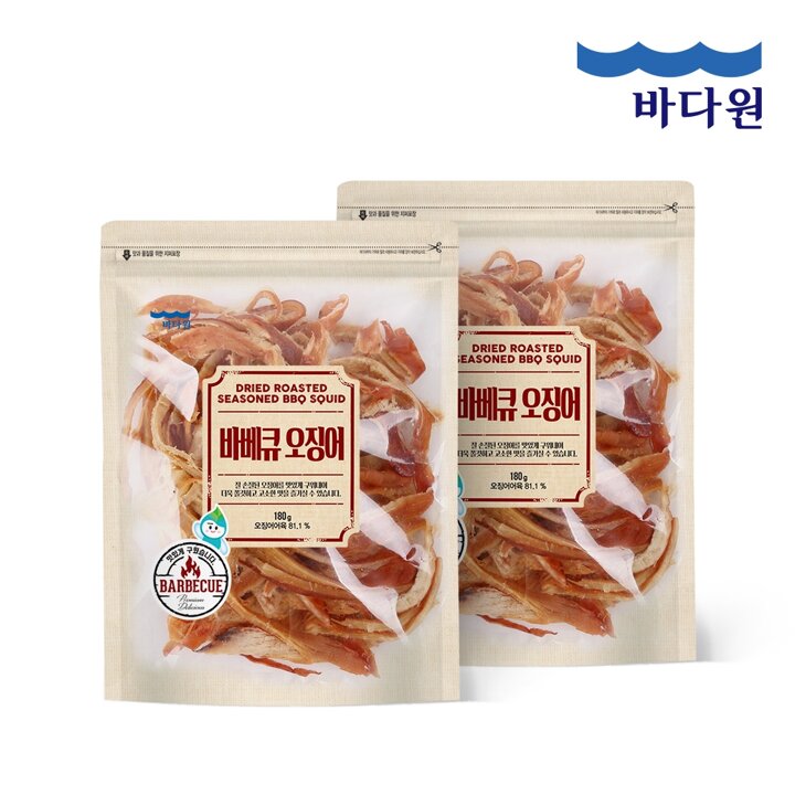 [바다원]바베큐맛 오징어 180gx2