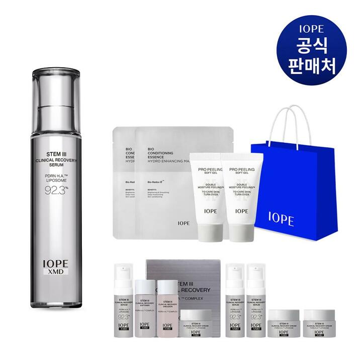 [내일도착/단독]아이오페 XMD 스템3 클리니컬 리커버리 세럼 50ml(여행용12종+쇼핑백)