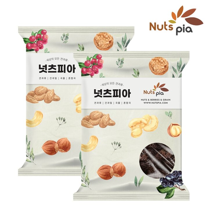 [넛츠피아] 씨를 뺀 건자두 500g x 2봉(총 1kg) 푸룬 함량 99.95프로