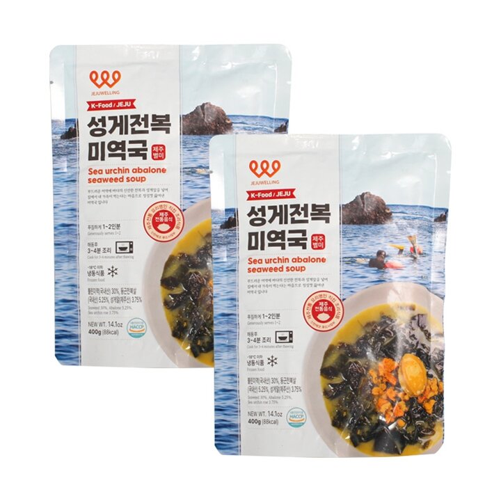 제주웰링 성게전복 미역국 400g 2개
