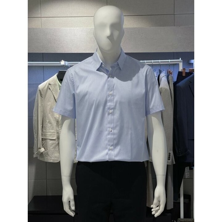 [트루젠] 트루젠 블루 스트라이프 면스판 반팔셔츠 2322RD073393 [P003570584]