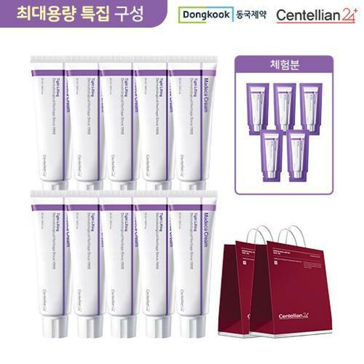 [최대용량] NEW 동국제약 마데카 크림 타이트 리프팅 (크림 50ml*10+여행용5매키트)