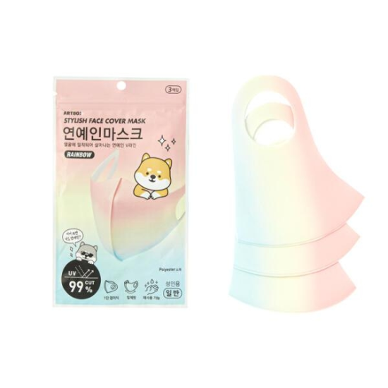 아트박스 연예인 마스크 레인보우 3매