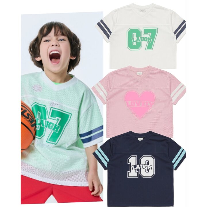 (신세계마산점)[래핑차일드] 26SS 아동 스포티 넘버 메쉬 티 (86319-331-02)