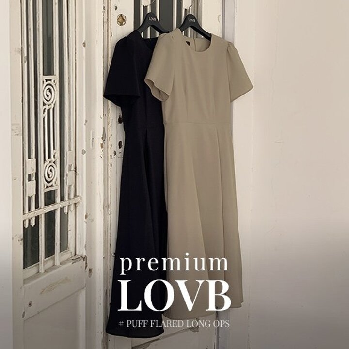 (신세계센텀점)[LOVB] L-1431 퍼프 반팔 플레어 롱원피스 P000CNHK1