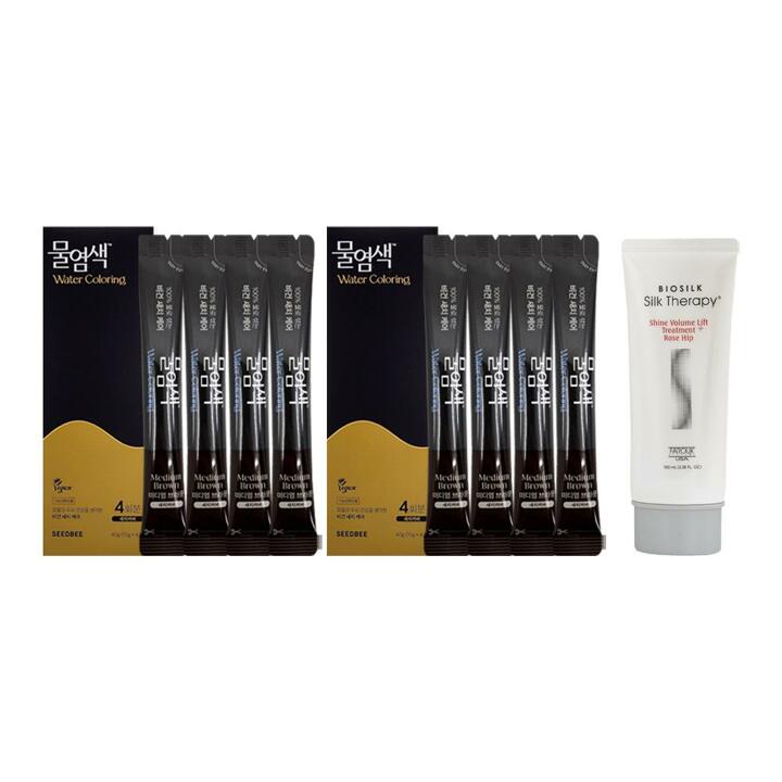 씨드비 비건 물염색 8회분+트리트먼트 100ml