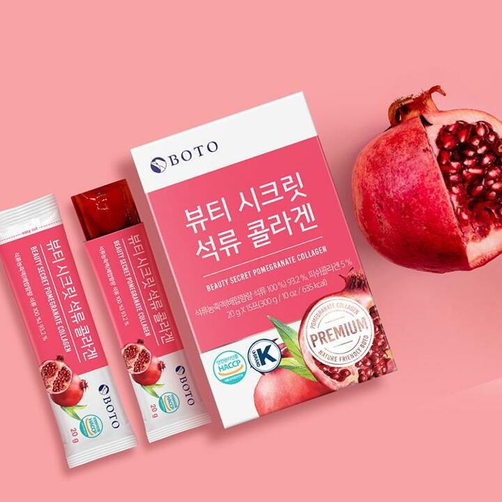 [보뚜] 뷰티시크릿 석류 콜라겐 젤리스틱 15포 x 1박스