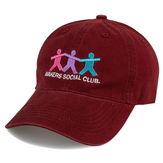 MAKERS SOCIAL CLUB 카치온 볼캡-레드와인