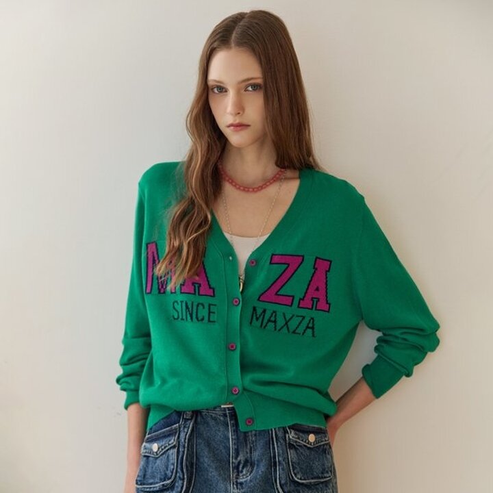 캐주얼 레터링 브이넥 가디건 ZE09QD500NA