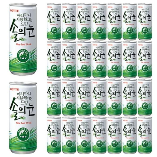 [아우트6820]롯데 솔의눈 240ml 과일음료 30캔 식품
