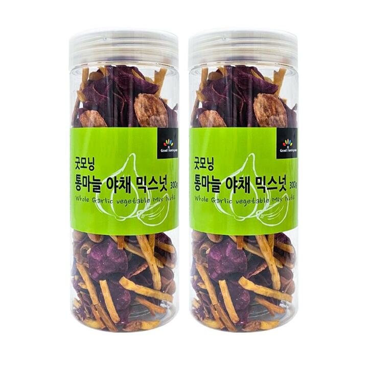 굿모닝너츠 통마늘 야채 믹스넛 2통/총600g내외
