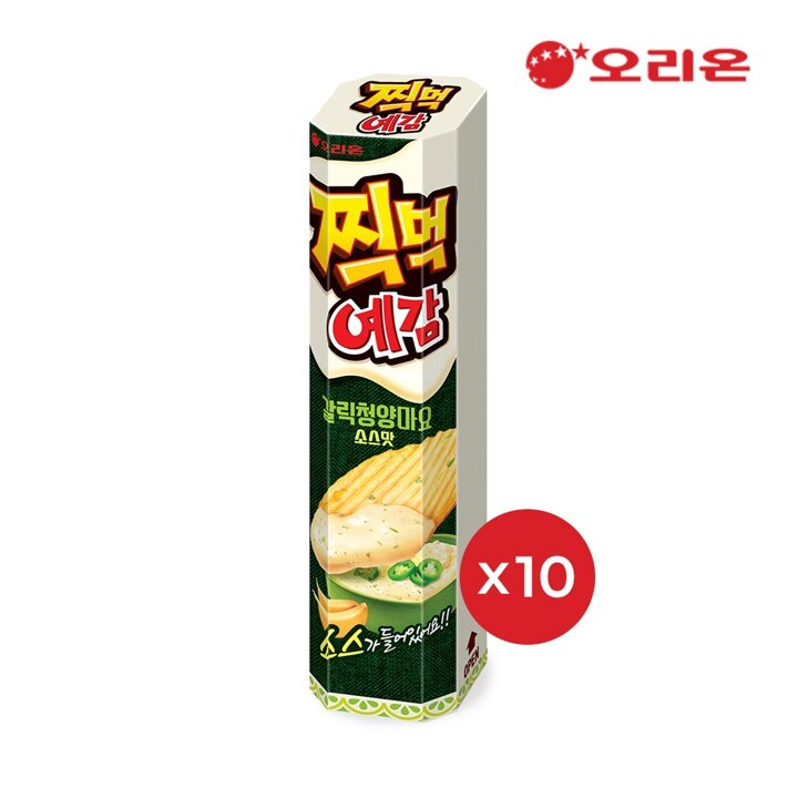 오리온 찍먹예감 갈릭청양마요소스맛(76g) 10개
