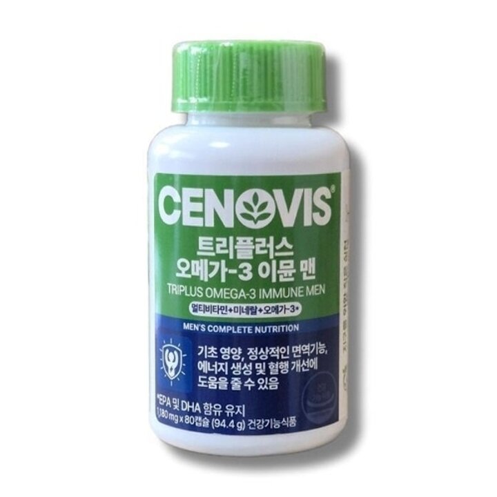 세노비스 트리플러스 오메가3 이뮨 맨 1180mg 80캡슐 1개 /wb23620435673957