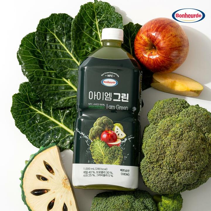 [100% NFC 착즙] 보넬드 아이엠 12병 혼합구성(토마토6+그린6)_항산화