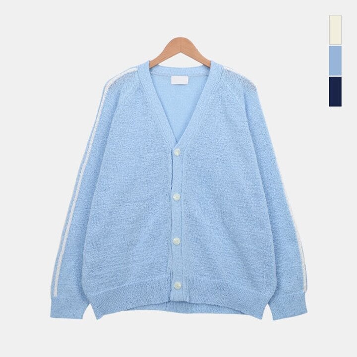 스콰즈 남성 데일리 브이넥 니트 긴팔 여름 가디건 SADD008