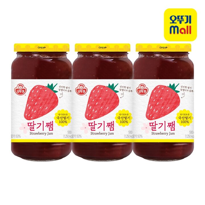[본사직영] 오뚜기 딸기쨈 500g 3개