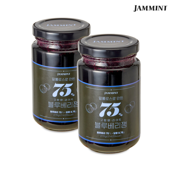 잼민트 75 고함량 라이트 블루베리잼 2병