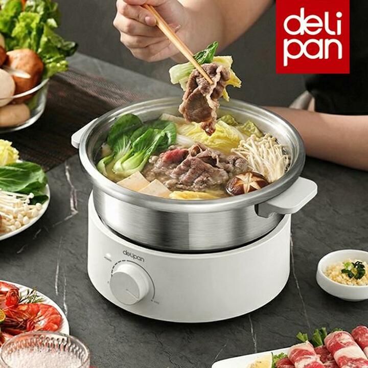 델리팬 용기분리형 멀티쿠커 전기냄비 전기찜기 전기그릴 핫플레이트 DEL-MC3
