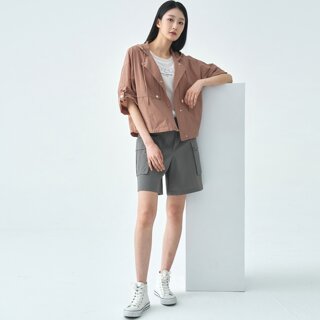 [지센] (2컬러) 에센셜 카고 풀밴드 셋업 쇼츠 LSPTO471