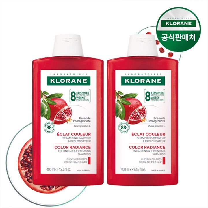 클로란 석류 컬러 프로텍션 샴푸 400ml 2개