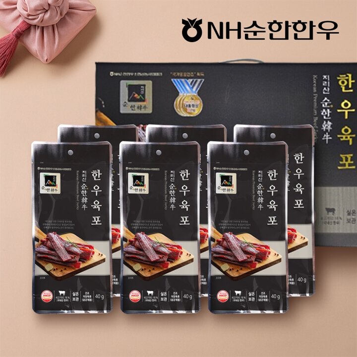 [NH순한한우] 순한한우 육포 세트 1호 (한우육포 40g x 6팩)