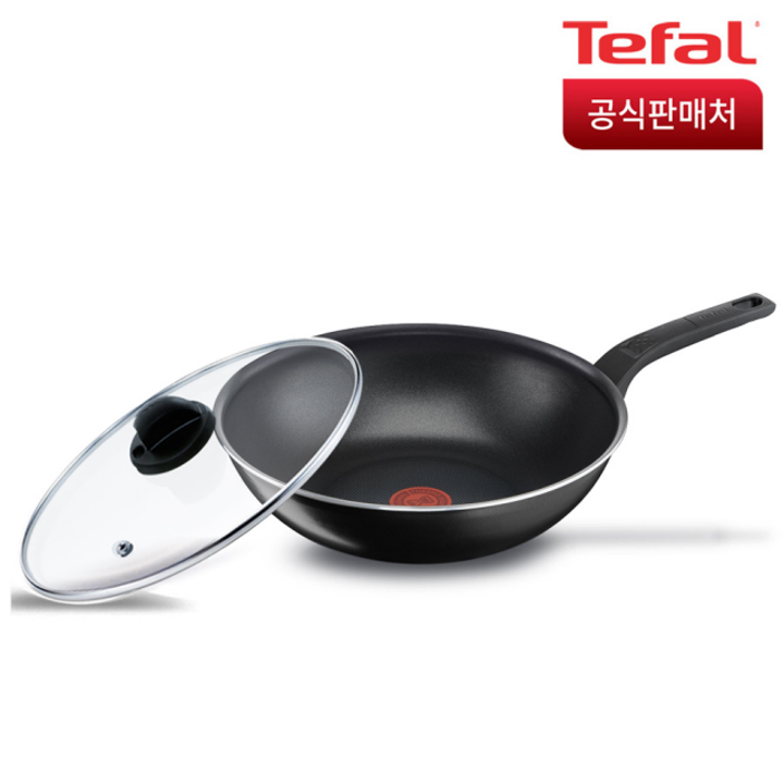 [G]테팔 심플리클린 웍 28cm+정품유리뚜껑